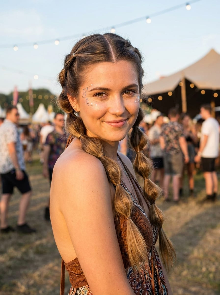 Bubble Braids - Festival Frisur 2026